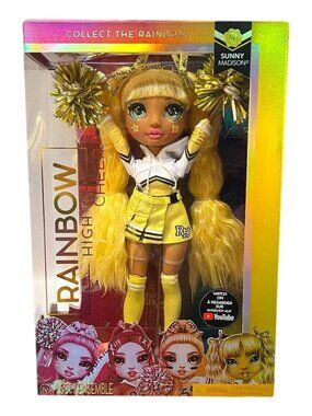 Rainbow High Sunny Madison Cheerleader Yellow Fashion Doll 10 in MGA New 2020